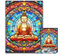Puzzle 1000 pièces Bouddha coloré, Casse-tête Stimulant pour Adolescents, Jeu interactif et Amusant en Famille 50x75cm / 19,68x29,52 Pouces