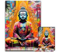 Puzzle 1000 pièces Bouddha coloré, Puzzle Stimulant, activité familiale Amusante, défi cérébral, pour Adolescent 26x38cm / 10,23x14,96 Pouces