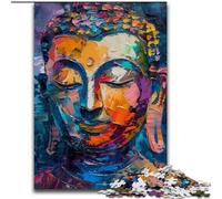 Puzzle 1000 pièces Bouddha Graffiti coloré pour Adultes et Adolescents, Jeux éducatifs, décoration d'intérieur, idéal pour la décoration de Bureau (50x75cm)