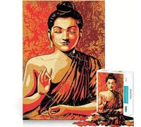 Puzzle 1000 pièces Bouddha rétro,découpe Impeccable,Jeu de logique Amusant,Jeu Gratuit,activité d'anniversaire (38x52cm)