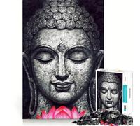 Puzzle 1000 pièces Bouddha Zen Yoga Studio Art Découpe soignée Décoration Logique Réflexion Jeu Calme Temps de Jeu Décoration de Noël Cadeau (38x52cm)