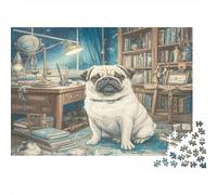 Puzzle 1000 Pièces Bouledogue dans Un Intérieur - Défi Impossible pour Adultes et Adolescents - 52x38cm