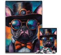 Puzzle 1000 pièces Bouledogue français pour Les 14 Ans et Plus Défi éducatif, activités Amusantes à la Maison, Cadeaux d'anniversaire, Cadeaux de Voyage 50x75cm