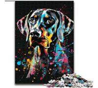 Puzzle 1000 pièces Braque Allemand à Poil Court, Puzzle en Bois, Casse-tête Stimulant pour Adolescents, Jeu interactif Familial 1000 pièces(50x75cm)