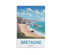 Puzzle 1000 pièces, Bretagne, France. Puzzle Classique 3D à Monter soi-même, Jouet en Papier, Cadeau Unique, Patrimoine culturel, 38 x 26 cm.