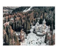 Puzzle 1000 Pièces,Bricolage Moderne Art Mural Cadeau-Château,Vue aérienne 70x50cm