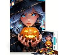 Puzzle 1000 pièces Brin La sorcière d'halloween Jeu d'articulation Fin,Amusant et cognitif,Jeu Calme,Cadeau d'anniversaire Artistique (50x75cm)