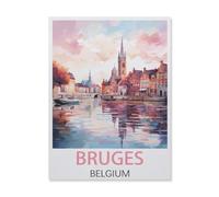 Puzzle 1000 Pièces,Bruges Belgique,Puzzle 1000 Pieces Adultes Jouet De Décompression Intellectuel Éducatif Puzzles Jeu De Fam(38x26cm)-FM53