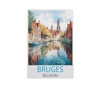 Puzzle 1000 Pièces，Bruges, Belgique，Puzzle 1000 Pieces Jeu De Famille Amusant pour Enfants Adultes（50x70cm）-AI96