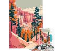 Puzzle 1000 pièces Bryce Canyon Utah USA Jeu éducatif Défi ludique pour Passer Le Temps à la Maison (Dimensions 38x52cm)