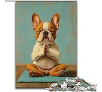 Puzzle 1000 pièces Bulldog Skateboard en Carton 26x38cm Divertissement Relaxant, Cadeau de Noël idéal et décoration d'intérieur