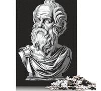 Puzzle 1000 pièces « Buste du Philosophe Socrate » pour Adultes, Cadeau d'halloween, Puzzle pour Adultes et Adolescents à partir de 12 Ans, 1000 pièces (75 x 50 cm)