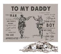 Puzzle 1000 pièces « Cadeau pour Mon Papa » de la Part de Mon Fils pour Adultes et Adolescents. Puzzle Durable pour Adultes | Jeux 1000 pièces (75 x 50 cm)