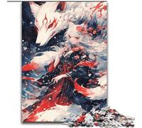 Puzzle 1000 pièces Cadeaux Dieu des Renards Puzzles pour Adultes 1000 pour Anniversaires, Vacances et Occasions spéciales Taille 26x38cm