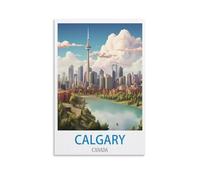 Puzzle 1000 pièces Calgary Canada. Puzzle de 1000 pièces pour Adultes, Enfants et Adolescents. Jeu de Puzzle pour Grandes familles. Dimensions : 70 x 50 cm.