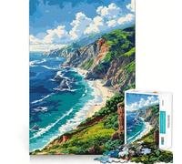 Puzzle 1000 pièces California Pixel Art,découpe soignée,décoration,Jeu de logique et de Calme,Cadeau de Noël (38x52cm)