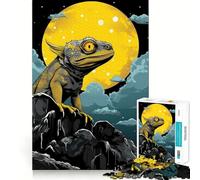 Puzzle 1000 pièces Caméléon sur Un Rocher Découpe précise Jeu de réflexion Amusant Jeu de détente Cadeau de Loisirs Festif (50x75cm)
