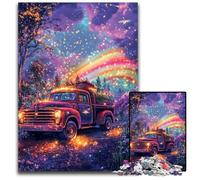 Puzzle 1000 pièces Camion Ciel Nocturne Puzzles en Carton pour 14 Ans et Plus Défi éducatif Activités Amusantes à la Maison, Cadeaux d'anniversaire, Cadeaux de Voyage 26x38cm