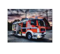 Puzzle 1000 Pièces，Camion de Pompiers，pour Adultes Adolescents Scies Sauteuses 1000 Pièces Idéal pour La Relaxation Méditation Passe-Temps Cadeau d'anniversaire（38x26cm）-AB5