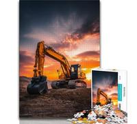 Puzzle 1000 pièces Camion Excavateur pour Adultes et Adolescents, Jouets éducatifs et Anti-Stress, idéal pour la décoration de Bureau (38x26cm)