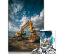 Puzzle 1000 pièces Camion Pelleteuse Puzzle 1000 pièces pour Ados et Adultes avec Affiche et fiche de Questions-réponses pour Les 14 Ans et Plus (50x75cm)