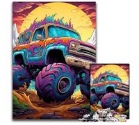 Puzzle 1000 pièces Camion psychédélique, pour Adultes, activité familiale, décoration d'intérieur, Cadeau de Noël, 26x38cm / 10,23x14,96 Pouces