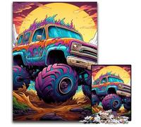 Puzzle 1000 pièces Camion psychédélique, pour Adultes, activité familiale, décoration d'intérieur, Cadeau de Noël, 50x75cm / 19,68x29,52 Pouces