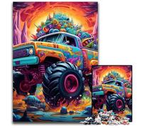 Puzzle 1000 pièces Camion psychédélique, pour Adultes, activité familiale, décoration d'intérieur, Cadeau de Noël, 26x38cm / 10,23x14,96 Pouces