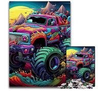 Puzzle 1000 pièces, Camion psychédélique, pour Adultes, détente et défi, décoration d'intérieur colorée, pour Les Amis, 50x75cm / 19,68x29,52 Pouces