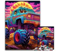 Puzzle 1000 pièces Camion psychédélique pour Adultes Puzzles pour Adultes Idéal pour Les Amoureux, Cadeau Parfait pour Noël, Nouvel an, Saint-Valentin 50x75cm / 19,68x29,52 Pouces
