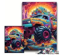 Puzzle 1000 pièces Camion psychédélique Puzzle Impossible pour Adultes 50x75cm Idée Cadeau d'anniversaire, Jeu de réflexion Stimulant