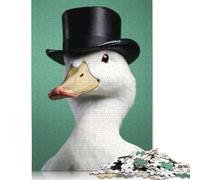 Puzzle 1000 pièces Canard drôle en Costume, Puzzle pour Adultes, difficulté : Jeux relaxants, Jouet, Cadeau d'halloween, 1000 pièces (75 x 50 cm)
