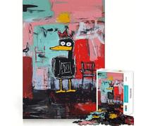 Puzzle 1000 pièces Canard Noir couronné Décoration soignée,Casse-tête,Cadeau,Jeu de Paix,œuvre d'art de Noël (38x26cm)