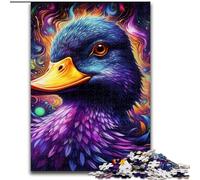 Puzzle 1000 pièces Canard Violet coloré Puzzle 1000 pièces Loisirs créatifs en Famille, Parfait pour Les Anniversaires et Les Vacances (Taille 50x75cm)