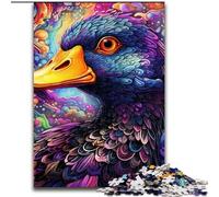 Puzzle 1000 pièces Canard Violet coloré Puzzle Impossible pour Adultes pour Anniversaires, Vacances et Occasions spéciales (Taille 50x75cm)