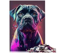 Puzzle 1000 pièces Cane Corso en Bois coloré, Cadeau d'anniversaire de Noël pour Adultes et Adolescents 50 x 75 cm