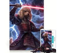 Puzzle 1000 pièces Caniche Éclair Samouraï pour Adolescents, Jeu de réflexion apaisant, qualité supérieure, Cadeau de Noël (38x26cm)