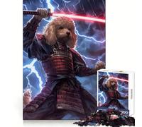 Puzzle 1000 pièces Caniche Éclair Samouraï pour Adolescents, Jeu de réflexion apaisant, qualité supérieure, Cadeau de Noël (38x26cm)