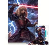 Puzzle 1000 pièces Caniche Éclair Samouraï pour Adultes Renforce la mémoire Loisirs Amusant Qualité supérieure Cadeau élégant (50x75cm)