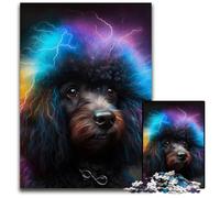 Puzzle 1000 pièces Caniche Fantastique Puzzles impossibles pour Adultes Parfait pour Halloween, Noël, Cadeau d'anniversaire 26x38cm/10,23x14,96 Pouces