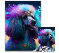 Puzzle 1000 pièces Caniche Fantastique Puzzles Impossibles pour Adultes pour Adolescents et Familles, Décoration DIY Parfaite et Défi Cérébral 26x38cm/10,23x14,96 Pouces