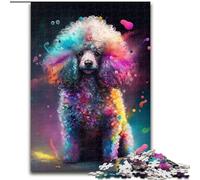 Puzzle 1000 pièces Caniche Fantastique Puzzles pour Noël Halloween Fête des Mères Nouvel an Cadeau de Pâques (Taille 26x38cm)