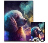 Puzzle 1000 pièces Caniche Nébuleuse Puzzles pour Adultes Parfait pour Halloween, Noël, Cadeau d'anniversaire 26x38cm/10,23x14,96 Pouces