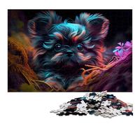Puzzle 1000 pièces Caniche pour Adultes, Puzzle Difficile pour Adultes, idéal comme Cadeau de Vacances et décoration d'intérieur, 50x75cm / 19,68x29,52 Pouces