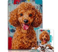 Puzzle 1000 pièces Caniche Toy pour Adultes et Adolescents, Jeu Familial Anti-Stress, défi Difficile, Superbes Cadeaux et Jouets 38x26cm