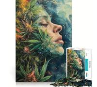 Puzzle 1000 pièces Cannabis Queen Ethereal Dreams Décoration aux découpes nettes,Pensée logique,Jeu Calme,Décoration de Noël,Cadeau (38x52cm)