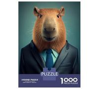 Puzzle 1000 Pièces Capybara Suit Casse-tête pour Adultes, Jeu De Réflexion Amusant Et Humoristique, Idéal comme Cadeau pour Toute La Famille 38x26cm/1000pcs