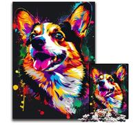 Puzzle 1000 pièces Cardigan Welsh Corgi Dog Art, Casse-tête Stimulant, Jeu pour Adultes, activité familiale Interactive 26x38cm/10,23x14,96 Pouces