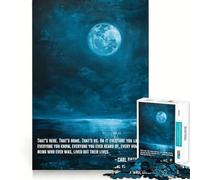 Puzzle 1000 pièces Carl Sagan Citations spatiales Découpe soignée Décoration Logique Pensée Jeu Calme Temps de Jeu Décoration de Noël Cadeau (38x52cm)