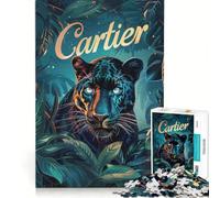 Puzzle 1000 pièces Cartier Panthère Majesté pour Adolescents, Jeu éducatif, activités Amusantes à la Maison, idéal comme Cadeau 38x26cm